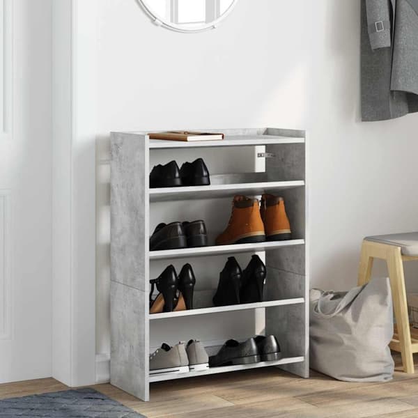 vidaXL skoreol 60x25x81 cm konstrueret træ betongrå