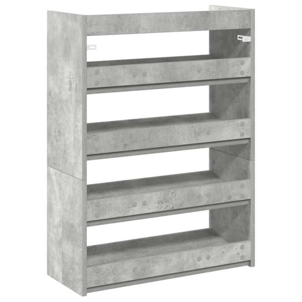 vidaXL skoreol 60x25x81 cm konstrueret træ betongrå