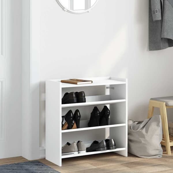 vidaXL skoreol 60x25x62 cm konstrueret træ hvid