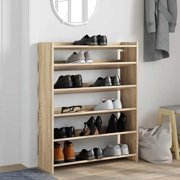 vidaXL skoreol 80x25x100 cm konstrueret træ sonoma-eg