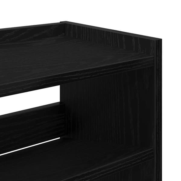 vidaXL Kenkäteline musta 80x25x100 cm tekninen puu