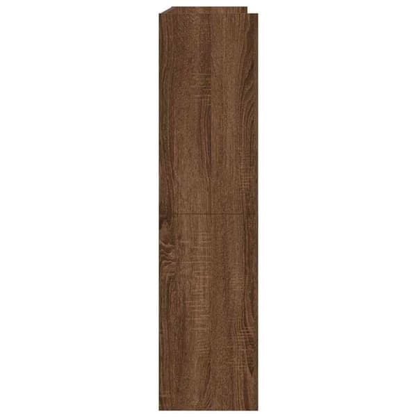 vidaXL Skohylle brun eik 80x25x100 cm konstruert tre