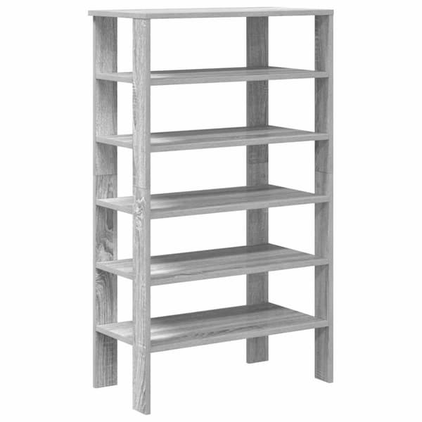 vidaXL Skohylle grå sonoma 61x32x105 cm konstruert tre