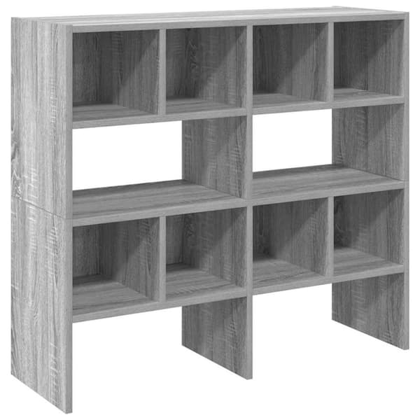 vidaXL skostativer stabelbare 2 stk. 89,5x30x40 cm grå sonoma-eg