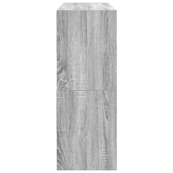 vidaXL skostativer stabelbare 2 stk. 89,5x30x40 cm grå sonoma-eg