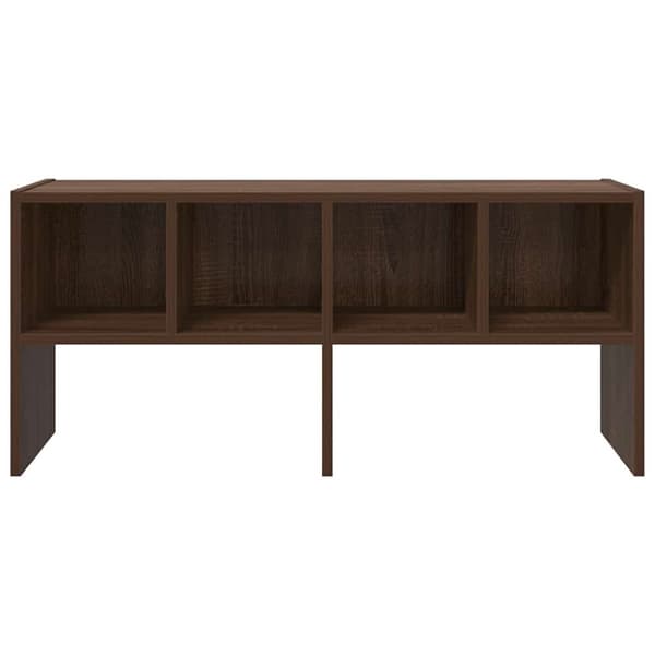 vidaXL Kenkäteline Pinottava ruskea tammi 89,5x30x40 cm