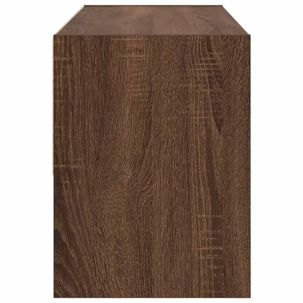 vidaXL Kenkäteline Pinottava ruskea tammi 89,5x30x40 cm