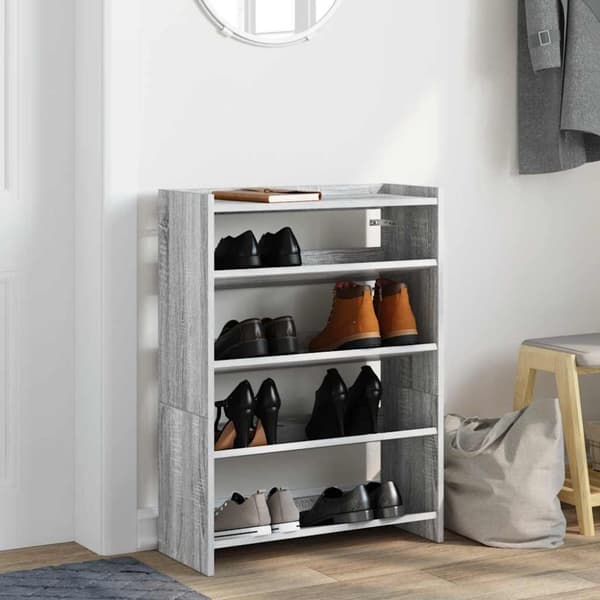 vidaXL skoreol 60x25x81 cm konstrueret træ grå sonoma-eg