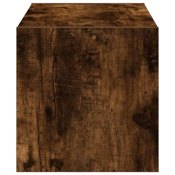 vidaXL Skostativ stablebar røkt eik 60x30x30,5 cm