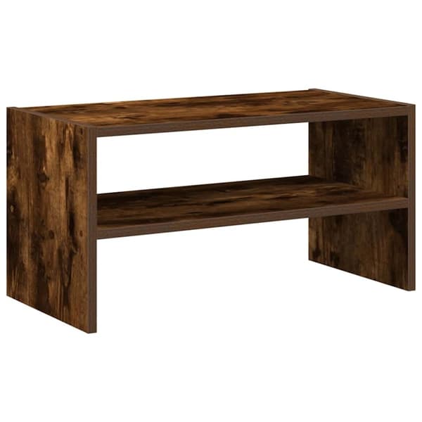 vidaXL Skostativ stablebar røkt eik 60x30x30,5 cm