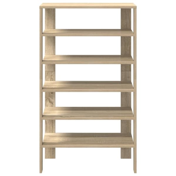 vidaXL Skohylla sonoma-ek 61x32x105 cm konstruerat trä