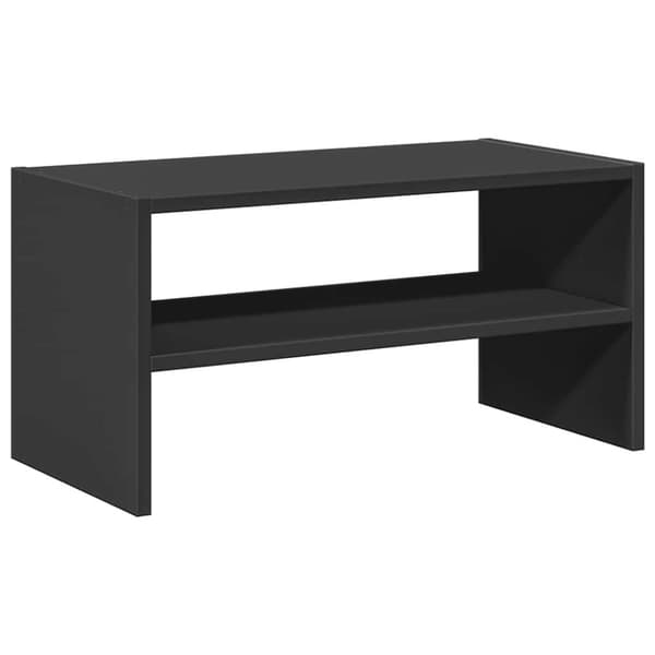 vidaXL Skostativ Stablebar Sort eik 60x30x30,5 cm