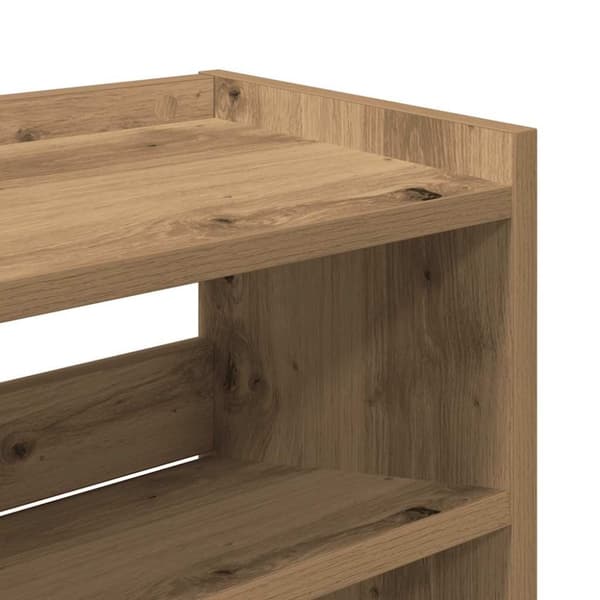 vidaXL Skohylle artisan eik 80x25x100 cm konstruert tre