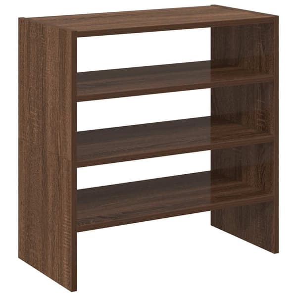 vidaXL Skohyllor 2 st stapelbara brun ek 60x30x30,5 cm