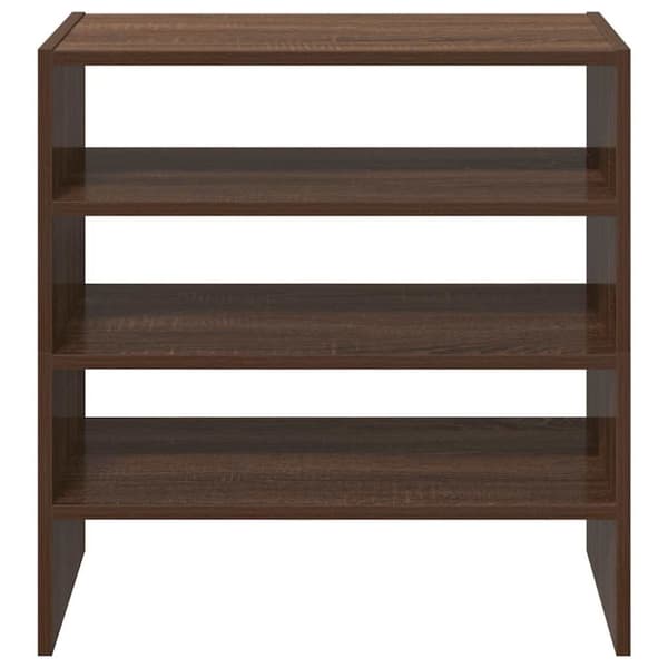 vidaXL skostativer stabelbare 2 stk. 60x30x30,5 cm brun egetræsfarve