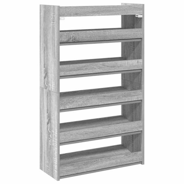 vidaXL skoreol 60x25x100 cm konstrueret træ grå sonoma-eg