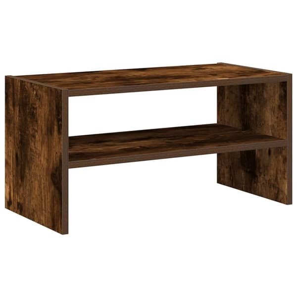 vidaXL kenkäteline Pinottava savustettu tammi 60x30x30,5 cm