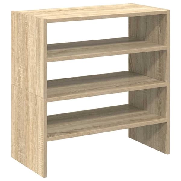 vidaXL Skostativer 2 stk stablebar sonoma eik 60x30x30,5 cm