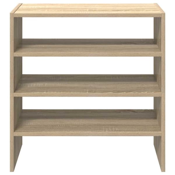 vidaXL Skostativer 2 stk stablebar sonoma eik 60x30x30,5 cm