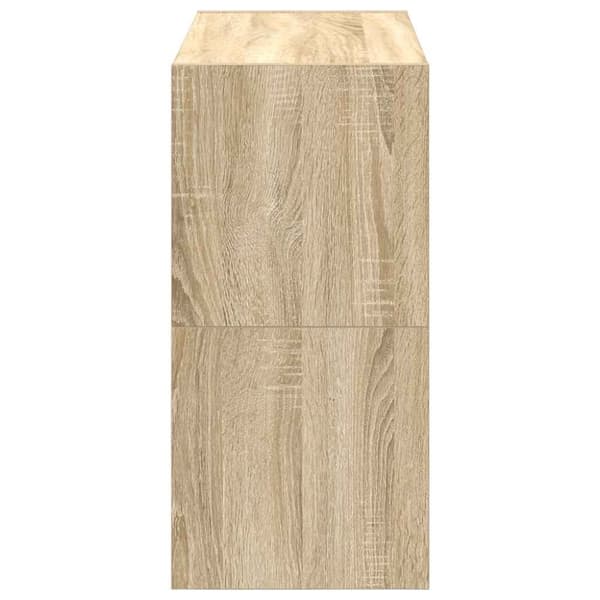 vidaXL Skostativer 2 stk stablebar sonoma eik 60x30x30,5 cm