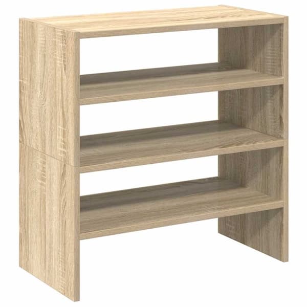 vidaXL Skostativer 2 stk stablebar sonoma eik 60x30x30,5 cm