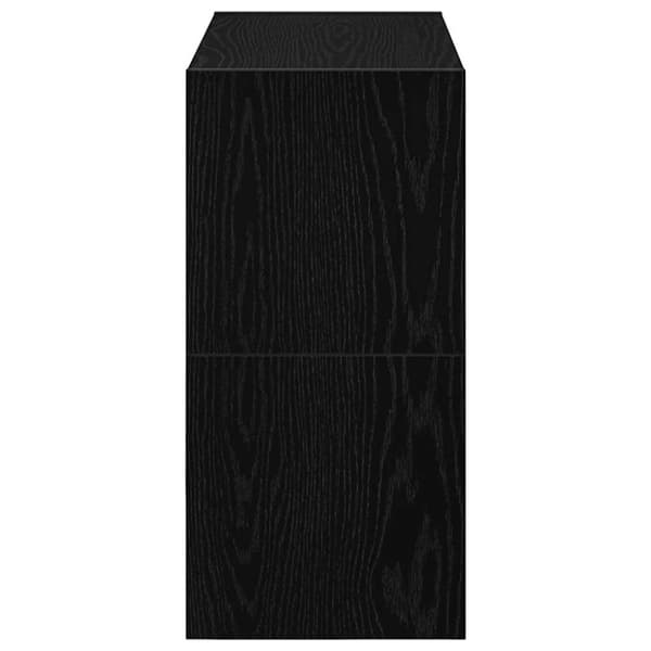 vidaXL Skohyllor 2 st stapelbar svart ek 60x30x30,5 cm
