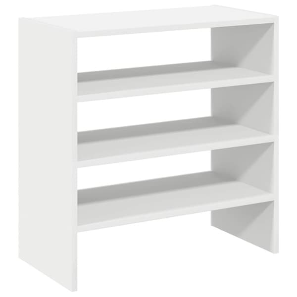 vidaXL Skohyllor 2 st stapelbara vit 60x30x30,5 cm