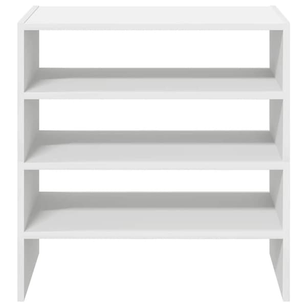 vidaXL Skohyllor 2 st stapelbara vit 60x30x30,5 cm