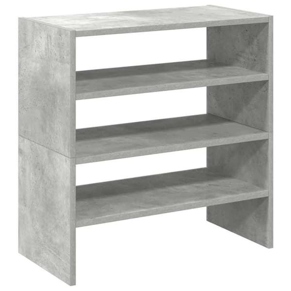 vidaXL skostativer stabelbare 2 stk. 60x30x30,5 cm betongrå