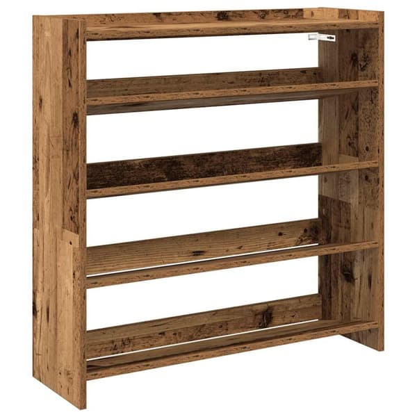 vidaXL skoreol 80x25x81 cm konstrueret træ antikt træ