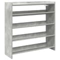 Miniatyrbilde 1 av 2: vidaXL Skohylle betonggrå 80x25x81 cm konstruert tre