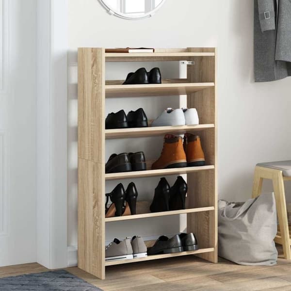 vidaXL skoreol 60x25x100 cm konstrueret træ sonoma-eg