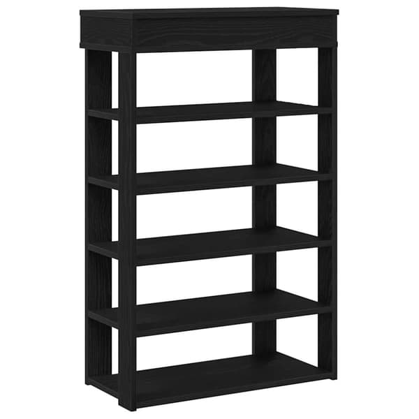 vidaXL Kenkäteline musta 60x30x98 cm tekninen puu