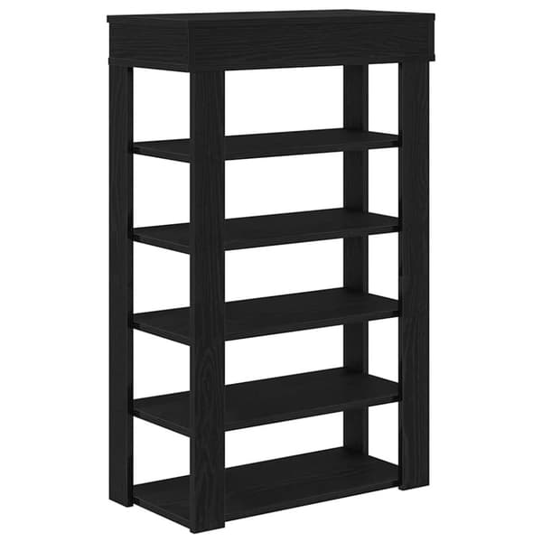 vidaXL Kenkäteline musta 60x30x98 cm tekninen puu