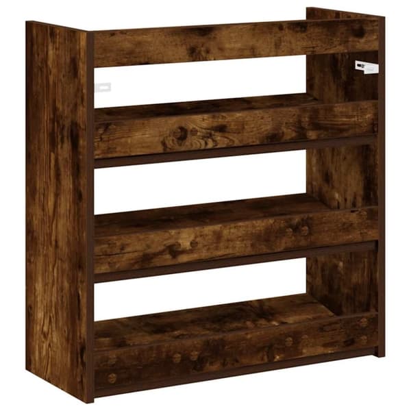 vidaXL Kenkäteline savutammi 60x25x62 cm tekninen puu