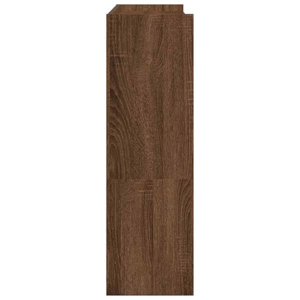 vidaXL skostativ 80x25x81 cm konstrueret træ brun egetræsfarve