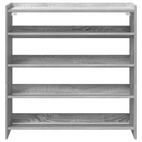 vidaXL Kenkäteline harmaa Sonoma 80x25x81 cm tekninen puu