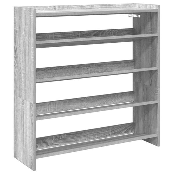 vidaXL Kenkäteline harmaa Sonoma 80x25x81 cm tekninen puu