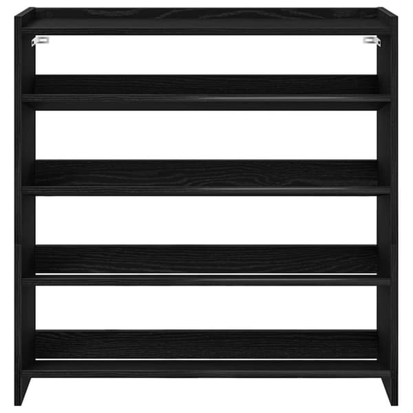 vidaXL skostativ 80x25x81 cm konstrueret træ sort