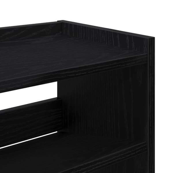 vidaXL skostativ 80x25x81 cm konstrueret træ sort