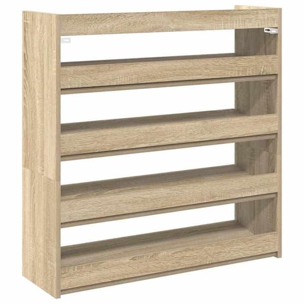 vidaXL skoreol 80x25x81 cm konstrueret træ sonoma-eg