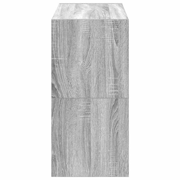 vidaXL Skostativer 2 stk stablebar grå sonoma 60x30x30,5 cm
