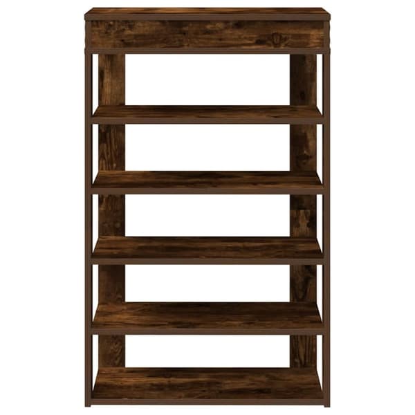 vidaXL Skohylle røkt eik 60x30x98 cm konstruert tre