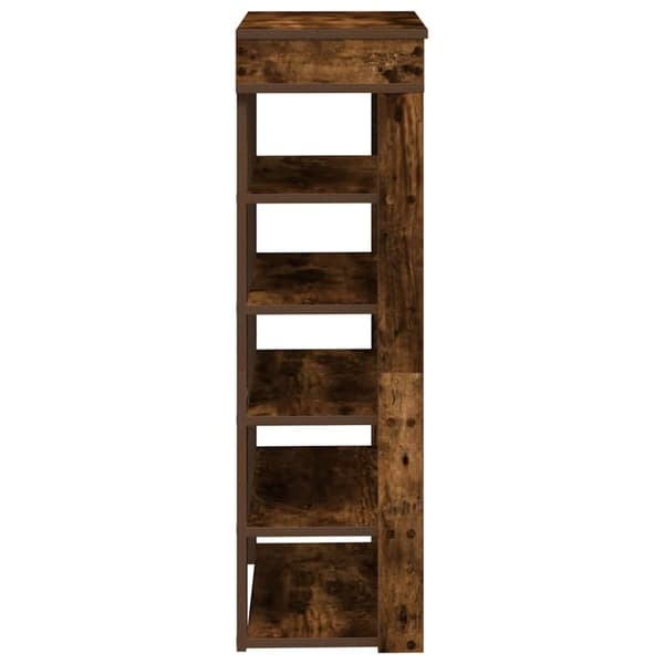 vidaXL Skohylle røkt eik 60x30x98 cm konstruert tre