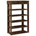 Miniatyrbilde 2 av 2: vidaXL Skohylle røkt eik 60x30x98 cm konstruert tre