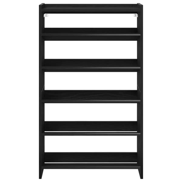 vidaXL Kenkäteline musta 60x25x100 cm tekninen puu