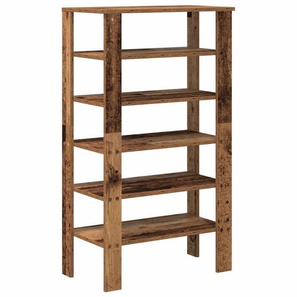 vidaXL Skohylle gammelt tre 61x32x105 cm konstruert tre