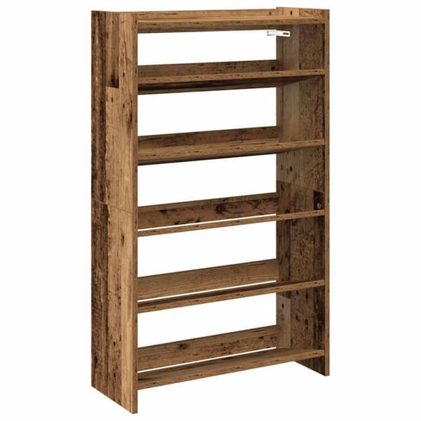 vidaXL skoreol 60x25x100 cm konstrueret træ antikt træ