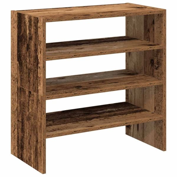 vidaXL skostativer stabelbare 2 stk. 60x30x30,5 cm antikt træ