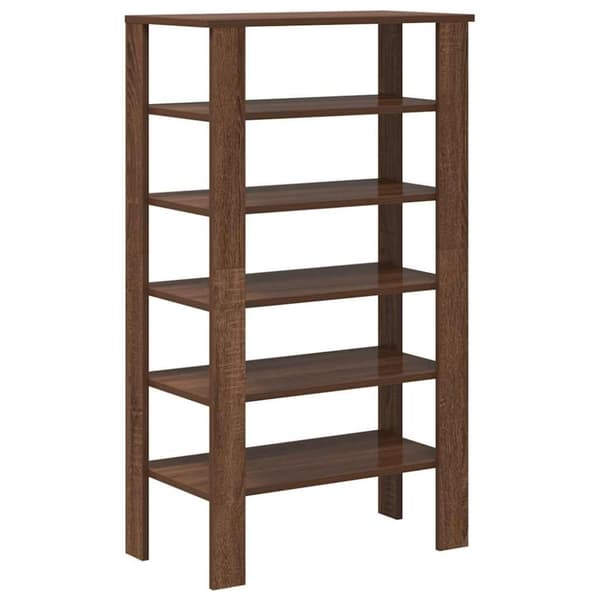 vidaXL Kenkäteline ruskea tammi 61x32x105 cm tekninen puu